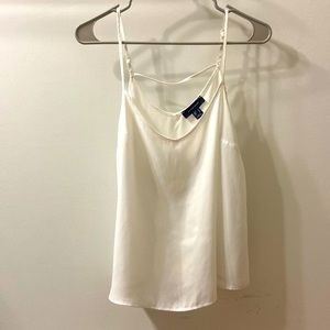 Basic flowy white tank top